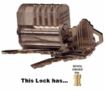 5 Pin Clear Practice Lock (w/ spool pins)